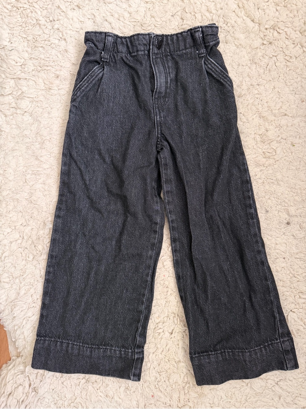 Girl’s Mayoral Black Wide-Leg Jeans